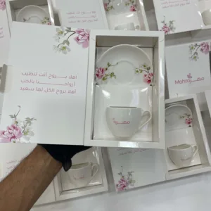 توزيعة فنجان مع صحن والبوكس